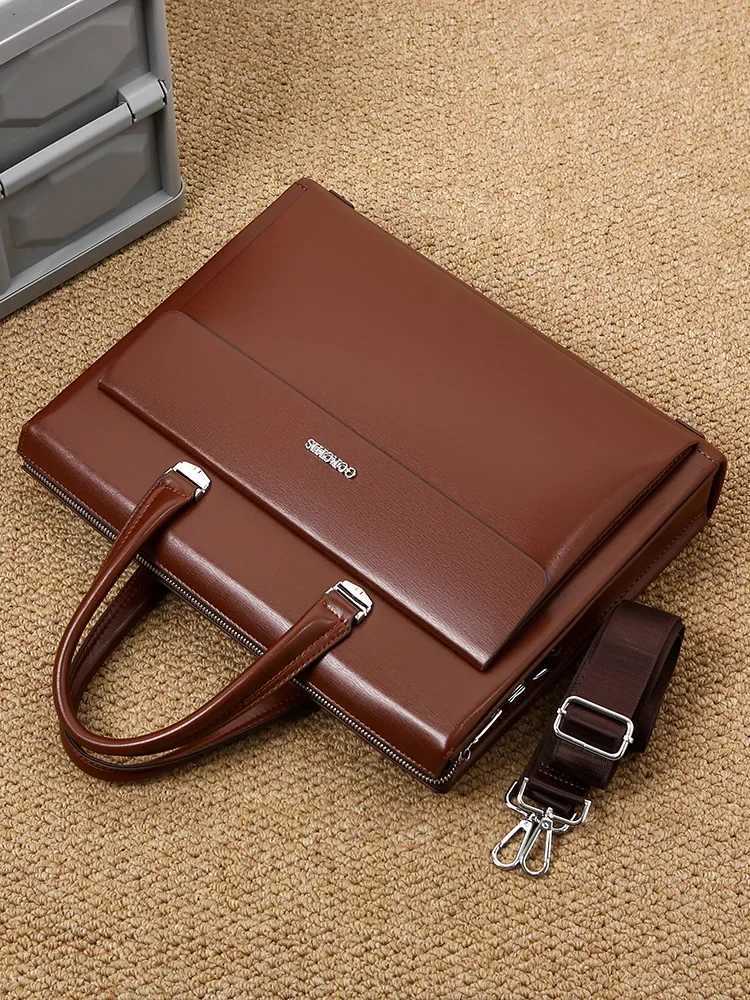 Executive Brief Cases for Men PU Leather Designer Password Lock Business Office 15.6-inch Laptop Handbag Messenger Bag WT146 Z250421