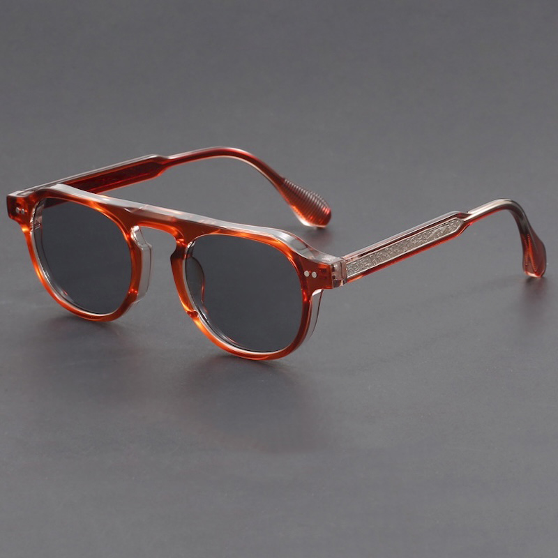 Pilot Vintage Sunglasses Brand Genuine for Men Fashionable Tortoiseshell Acetate High Quality Shades for Women Retro Punk in Trend Outdoor, CB Fashion