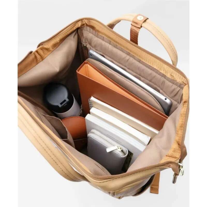 Anello Genuine Leather Women Backpack A+ Quality Anti-Theft Large Capacity 16Inch Laptop Travel Rucksack Unisex Bag For Men