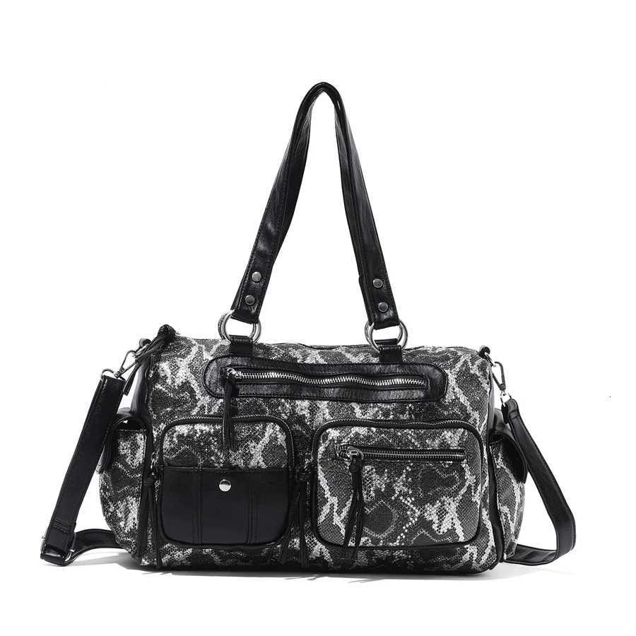 Venn Angel Womens Shoulder Bag Soft PU Handbg Fashion Tote Large Capacity Crossbody Shoulder Bag Snakeskin Handbag Purse X251122