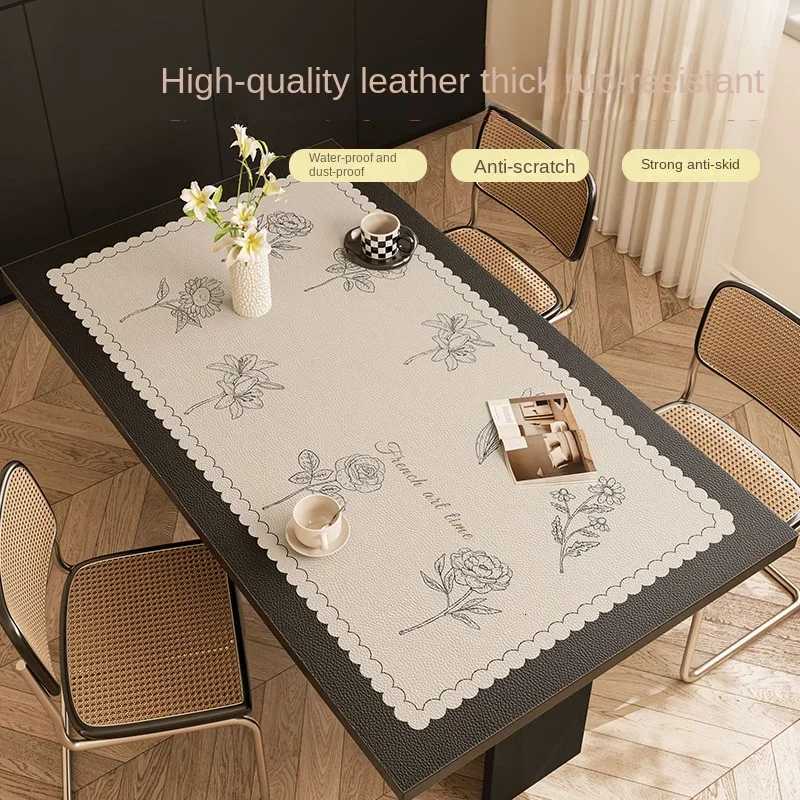 American High-end Tablecloth Waterproof and Oil-proof Leather Rectangular Coffee Table Tabletop Non-slip Mat Mantel De Mesa C251122