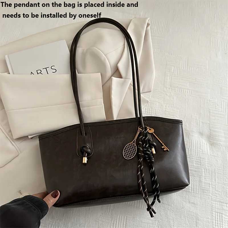 Chic Soft Leather Handbag Shoulder Bag Black White Brown Coffee Convertible Tote Bags for Women Work Travel Everyday UseT251122