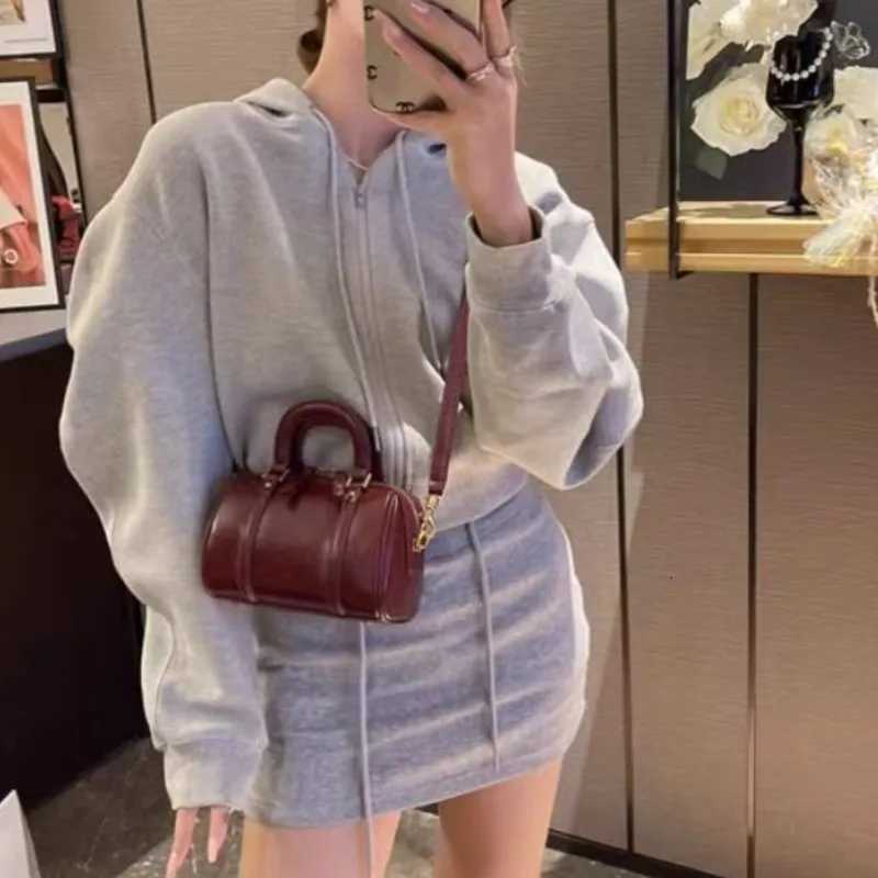 JIAERDI Retro Cylinder Pillow Handbag Women Soft Leather Large Capacity Shoulder Bags Ladies Premium Luxury Design Crossbody BagT251122