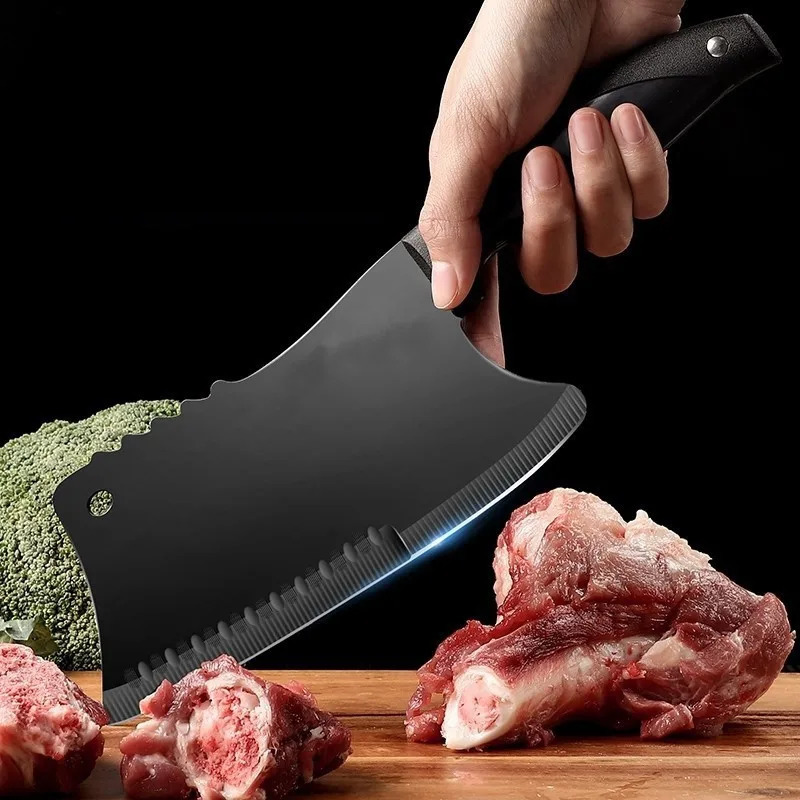 High Hardness Kitchen Chef Knife Bone Chopping Knife Meat Cleaver Chef Butcher Knives Fish Vegetables Slicing Butcher Cutter Dao 250421