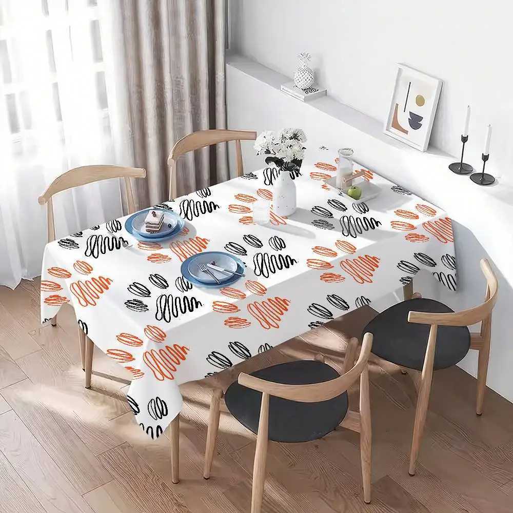 Animal Paw Print Cat/Dog Tablecloth - Stain-Resistant Washable Polyester For Dinners Parties Weddings C251122
