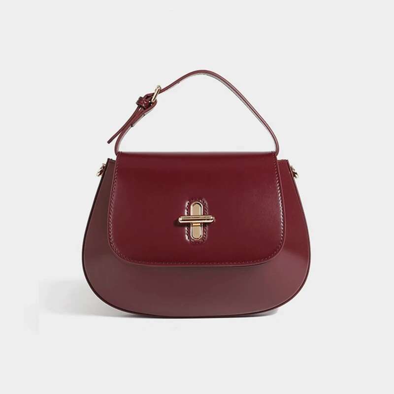 Hifashion Genuine Leather Saddle Small Shoulder Crossbody Bags For Women Trend Designer Purses Tote Ladies Handbags Bag Bag