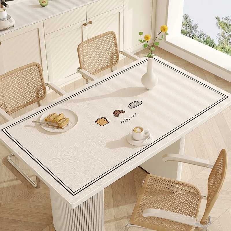 Dining tablecloth waterproof oil-proof heat-insulating leave-in household rectangular coffee table mat C251122