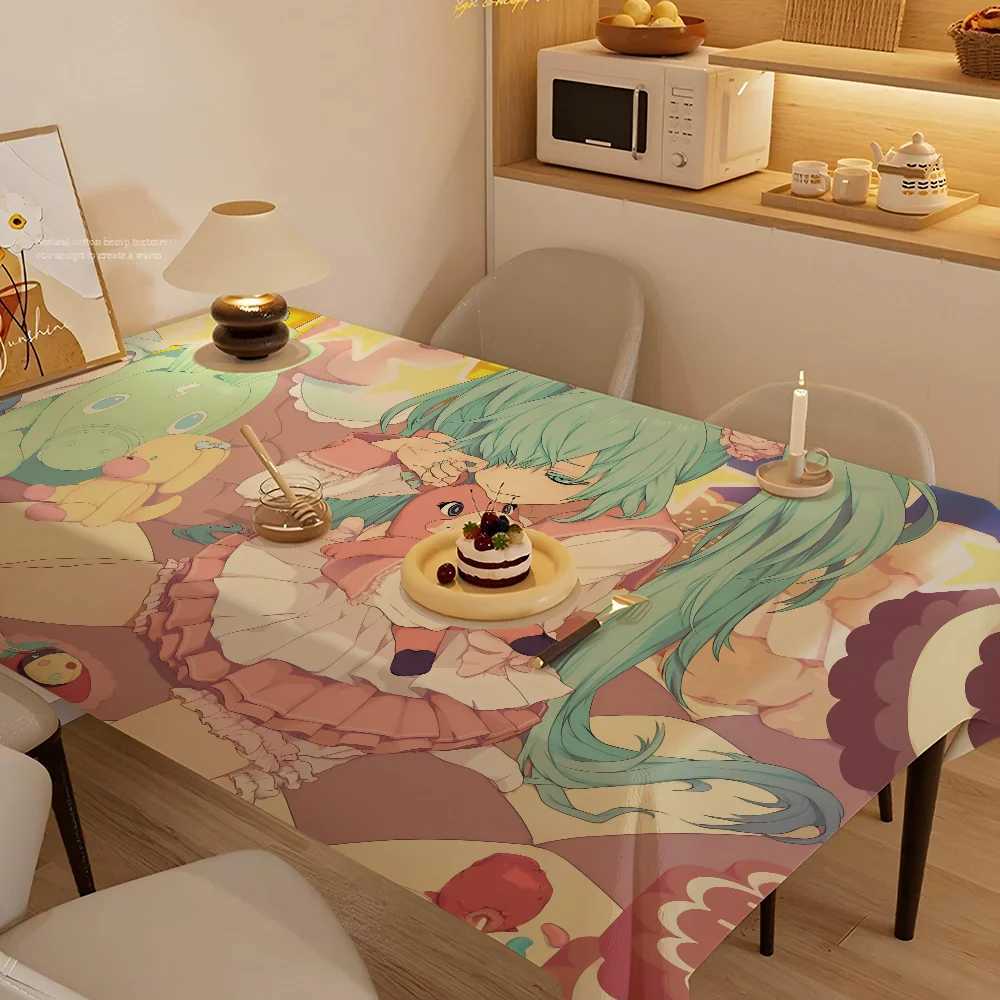H- Anime Table Cloth Polyester Print Waterproof Oilproof Rectangular Party Table Cover Tablecloth Picnic Mat C251122
