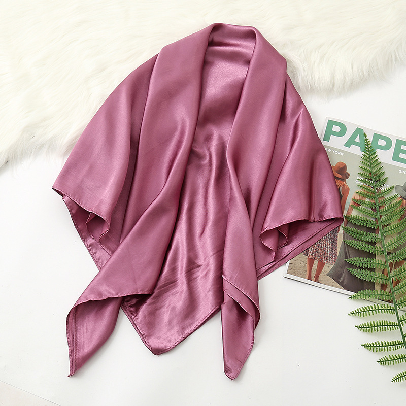 K271Summer thin women's solid color large square scarf 90 color ding turban gauze scarf sand versatile travel sunscreen shawl scarf
