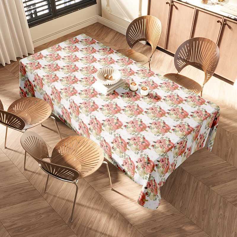 Floral Tablecloth Vintage Farmhouse Rustic Kitchen Dining Table Cover Washable Waterproof Decorative Table Linens C251122