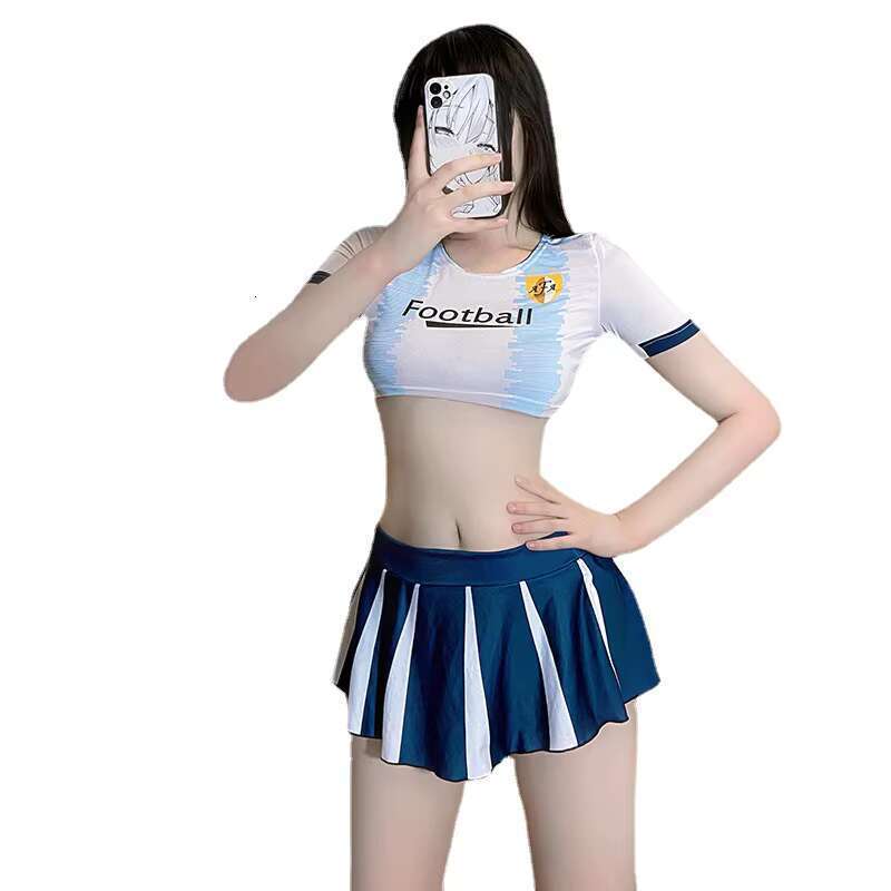 DHessentials Underwear female role-playing women's sports top+short skirt clothing 2 pcs sexy gerie set