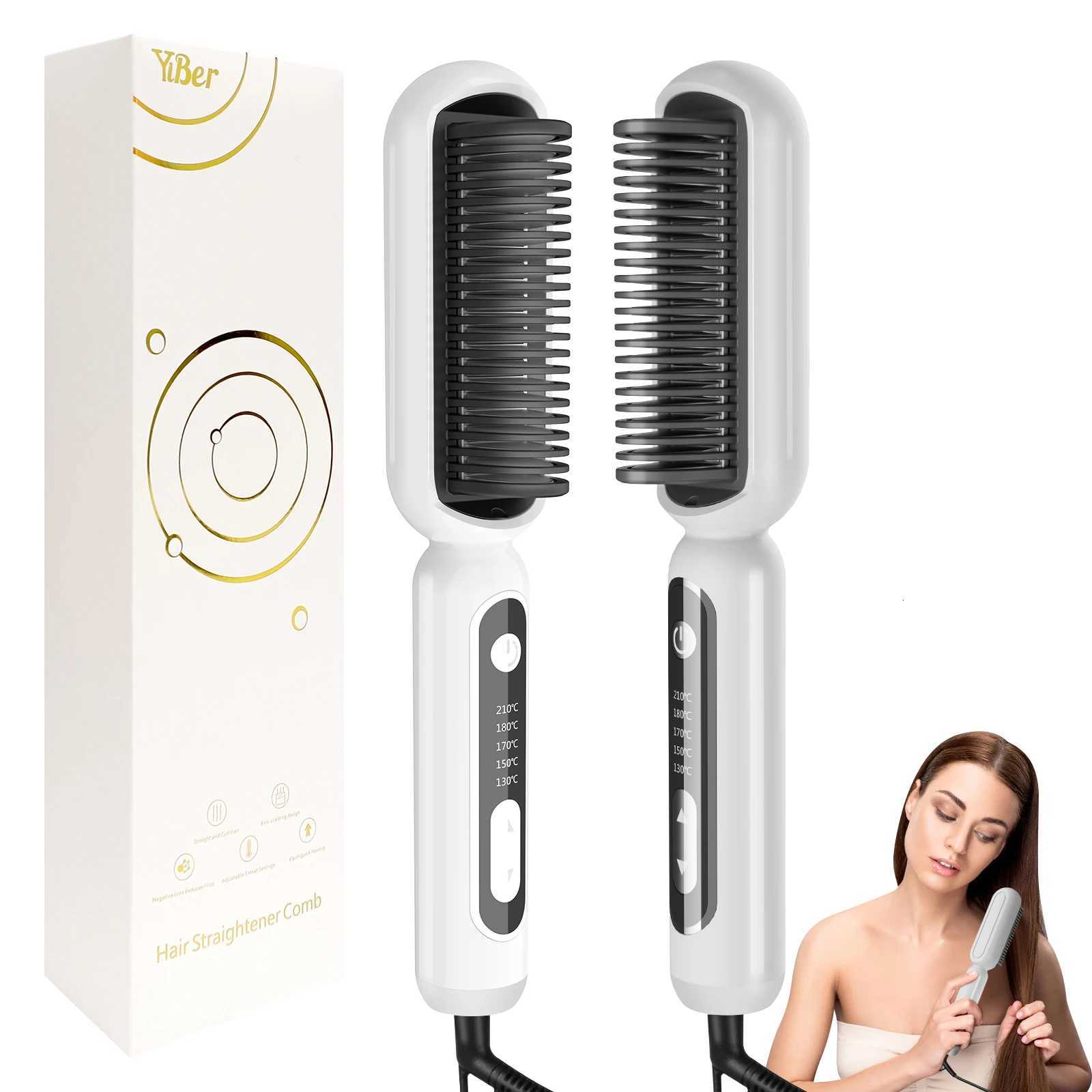 Portable Hair Straightening Comb With Temperature Control Quick Heat-up Anti Frizz Design Effortless Styling Brush Daily UseT251122