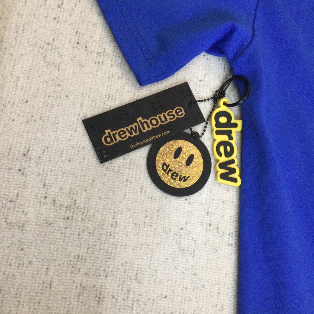 Drew House DREW HOUSE Smiling Face Short-Sleeve Floral Print American Loose-Fit Unisex Crewneck Pure Cotton T-Shirt