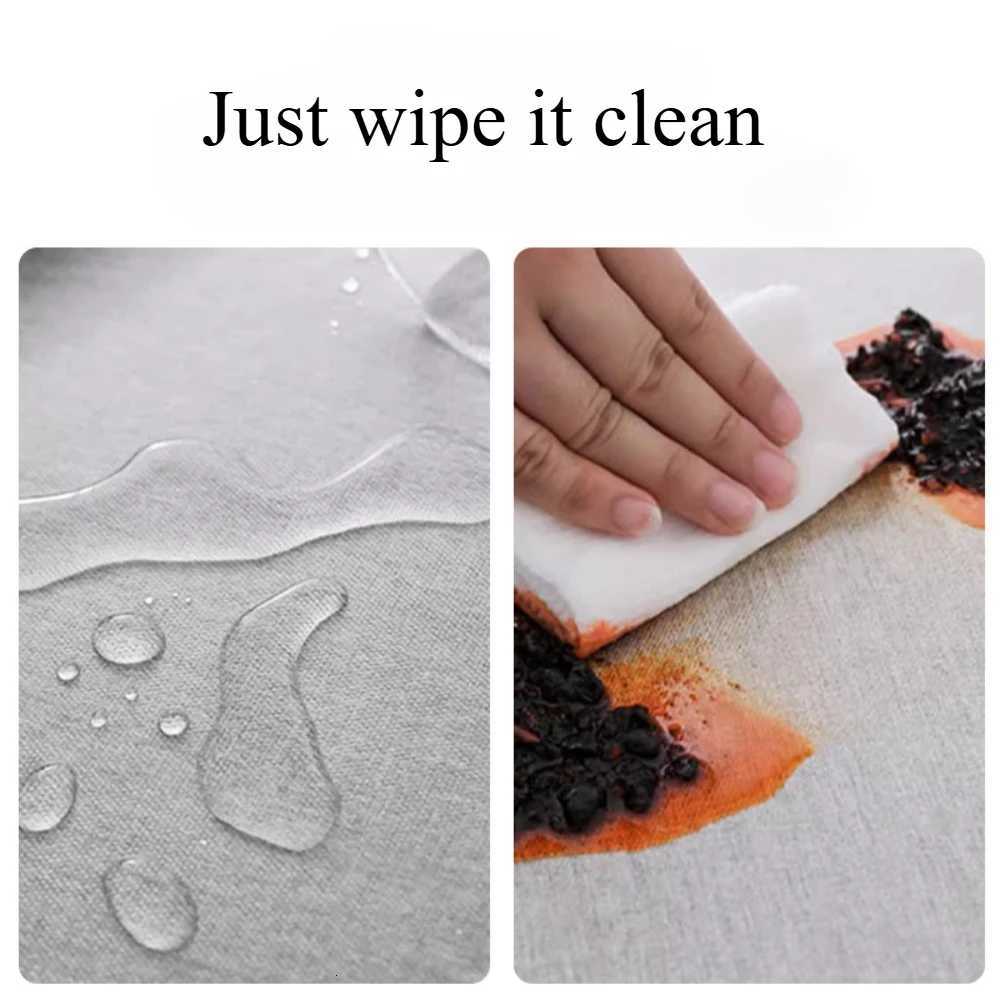 Home dining room waterproof oil-proof no-wash solid-color tablecloths rectangular dining table and coffee table tablecloths C251122