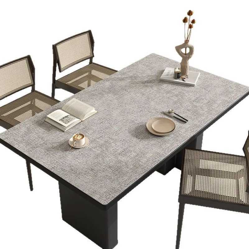 Double-sided Leather Water-proof Oil-proof Wash-free Tablecloth Heat-resistant High-grade Tea Table Dining Table Protective pad C251122