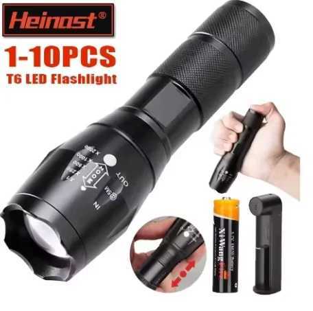 High Power LED Flashlights Camping Torch 5 Light Modes Zoom Light Aluminum Alloys Waterproof Material External 18650 Battery C251122