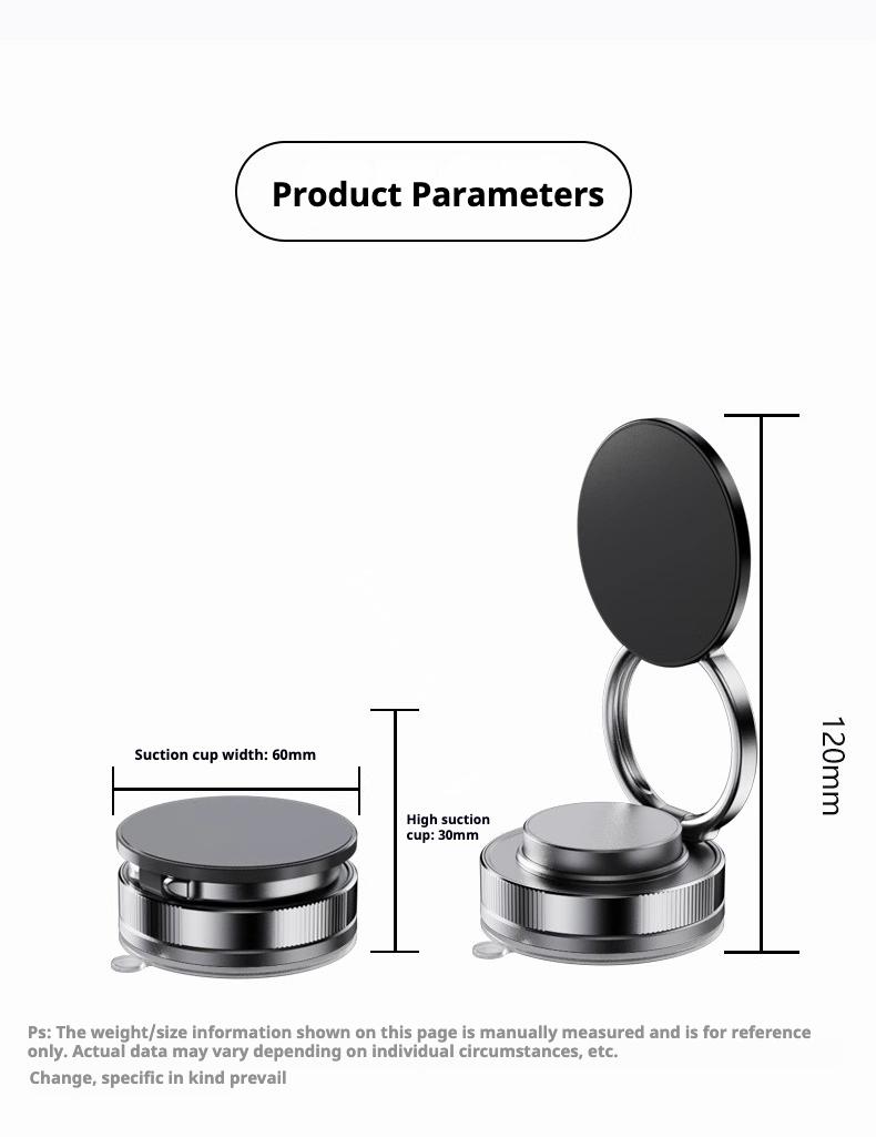 Vacuum suction cup mobile phone magnetic suction bracket 2025 new rotating universal adjustment multi-function car mobile phone holder
