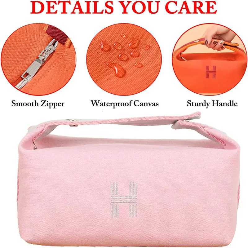 Designer Fashion Makeup Bag for Women Waterproof Canvas Cosmetic Bag Travel Makeup Bag Latter H Make Up Organizer Case Toiletry Bag Y251122
