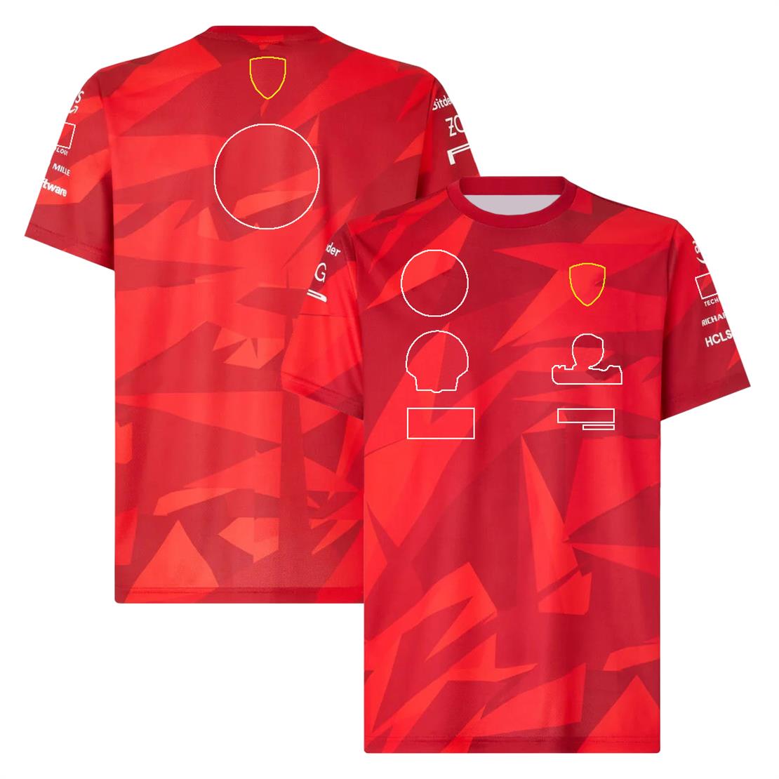 F1 Team Special Edition T-shirt 2025 New season F1 racers short-sleeved red T-shirt unisex racing fans quick-drying clothes plus size breathable clothing