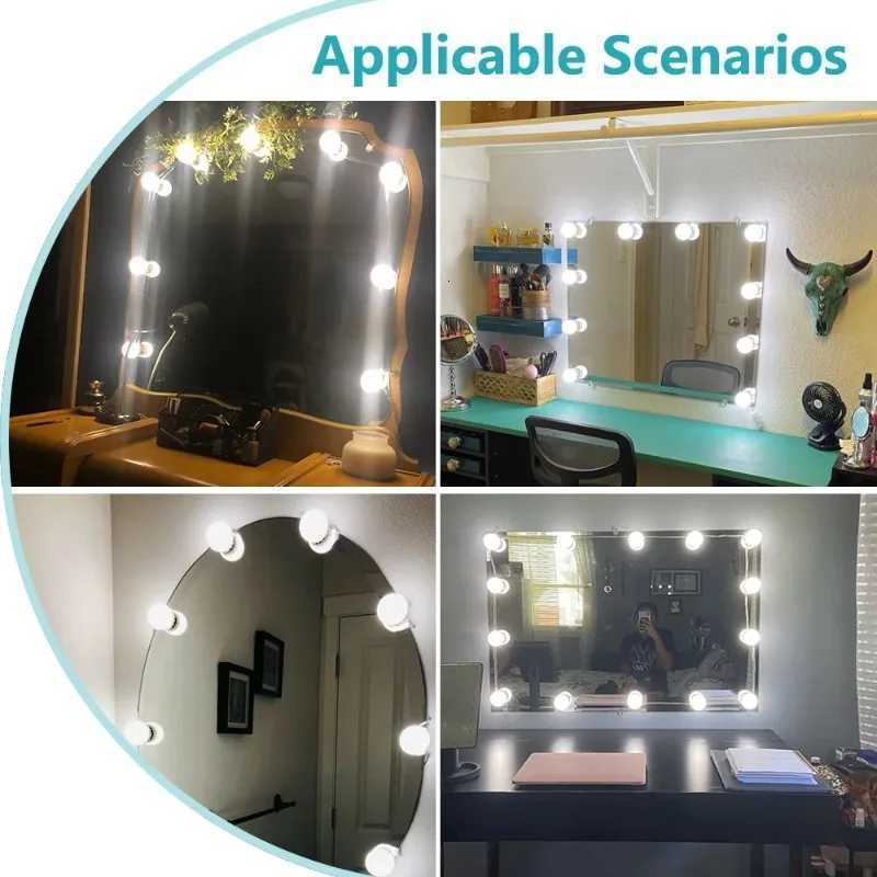 Makeup Mirror LED Light Bulbs USB 5V Bathroom Dressing Table Vanity Lights Hollywood Dressing Table Mirror Lighting M251122