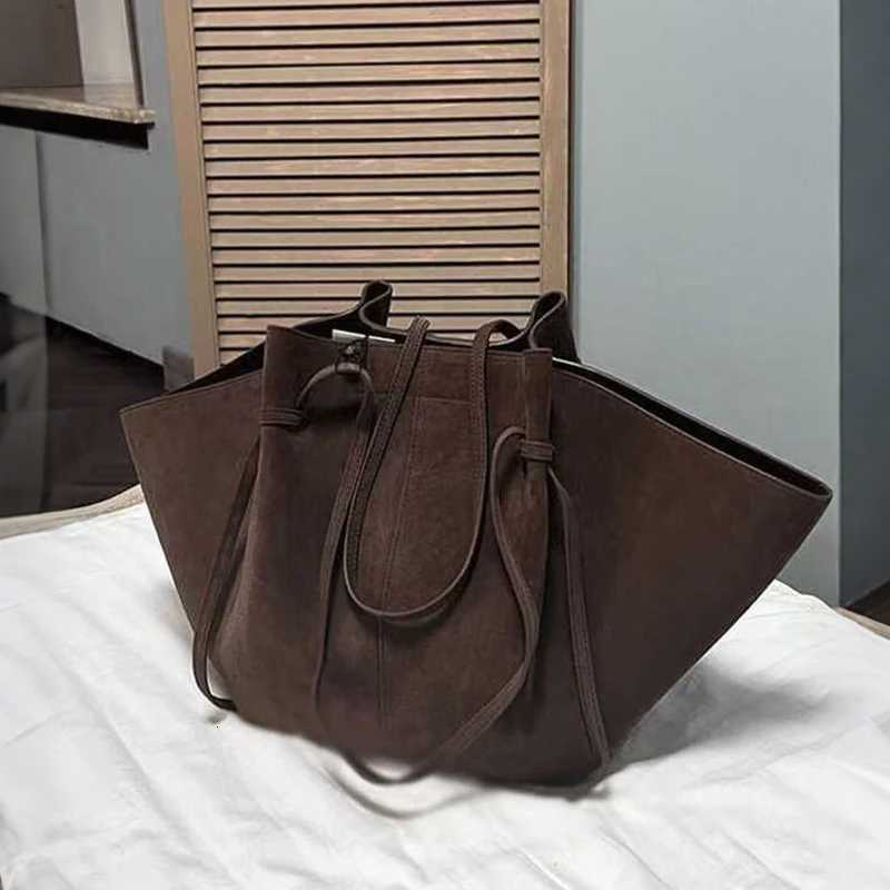 Faux Suede Tote Bags For Women Luxury Designer Handbags Purses 2025 New In Vintage Large Capacity Shoulder BagT251122