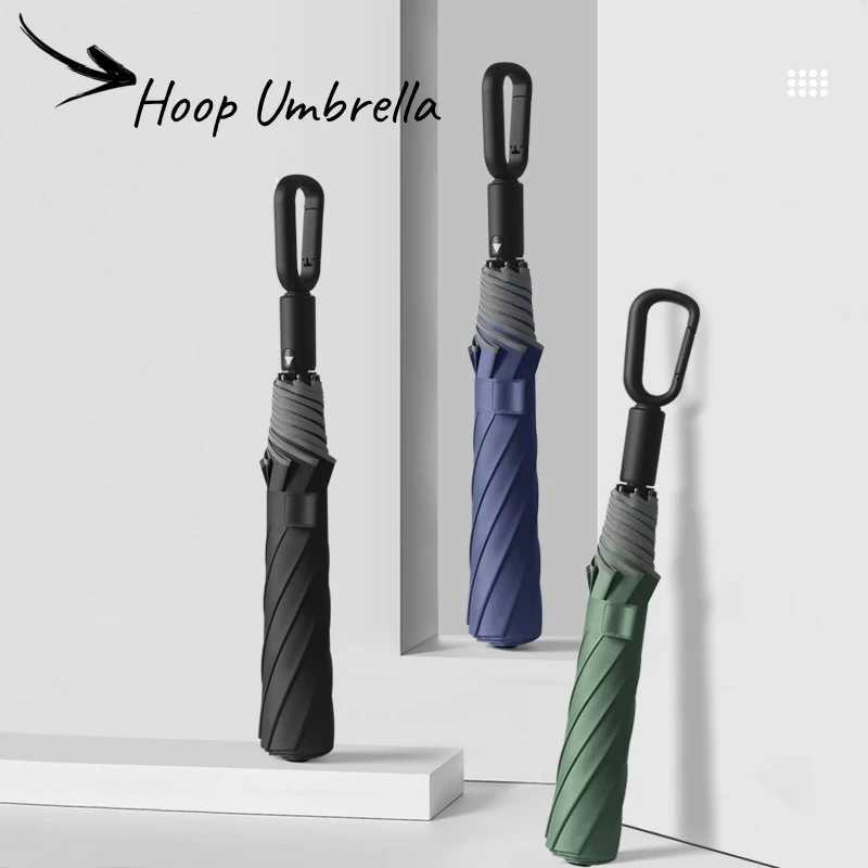 High end two fold loop buckle hook for mens automatic folding oversized Japanese and Korean style umbrellasM251122