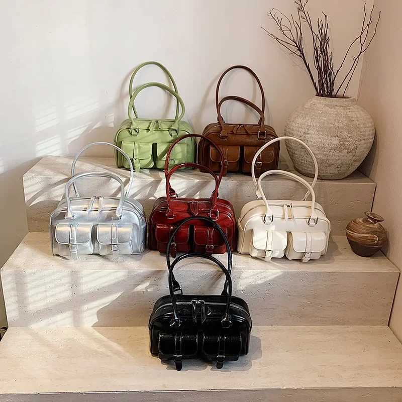 Vintage Pu Leather Women Shoulder Bags New Arrival Fashion Ladies Commuter Tote Bag Female Underarm Luxury Large Handbag PurseT251122