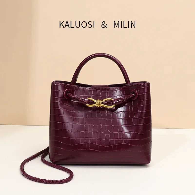 Spring Summer New Womens Handbag Stone Pattern Tote Bag Fashionable Commuter Single Shoulder Crossbody Bag Soft Polyester Linin K251121