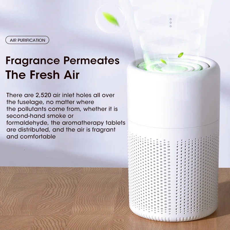 Smart Air Purifier Household High-Efficiency with Scented Sponge Deodorant for Office Living Room Bedroom Kitchen 250417