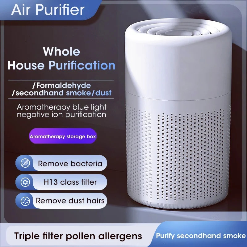 Smart Air Purifier Household High-Efficiency with Scented Sponge Deodorant for Office Living Room Bedroom Kitchen 250417