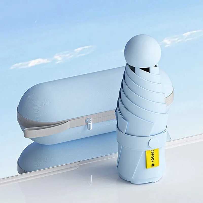 1PC New Compact Travel Mini Umbrella Uv Protection Capsule Umbrella 3 Fold Ultra Lightweight Sunshade Umbrellas ProtableM251122