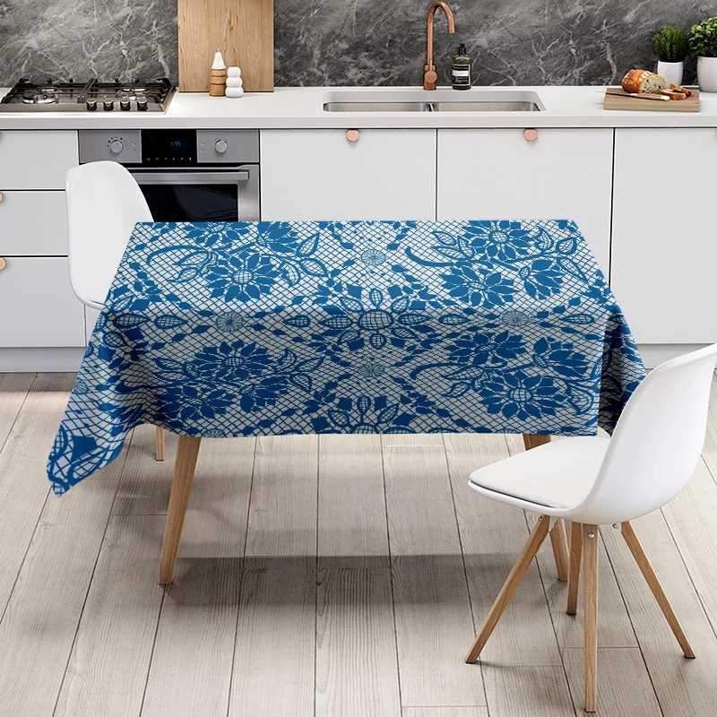 Waterproof Tablecloth Vintage Floral Dining Table Cover Washable Rectangle Table Linens for Kitchen Party Home Decor C251122