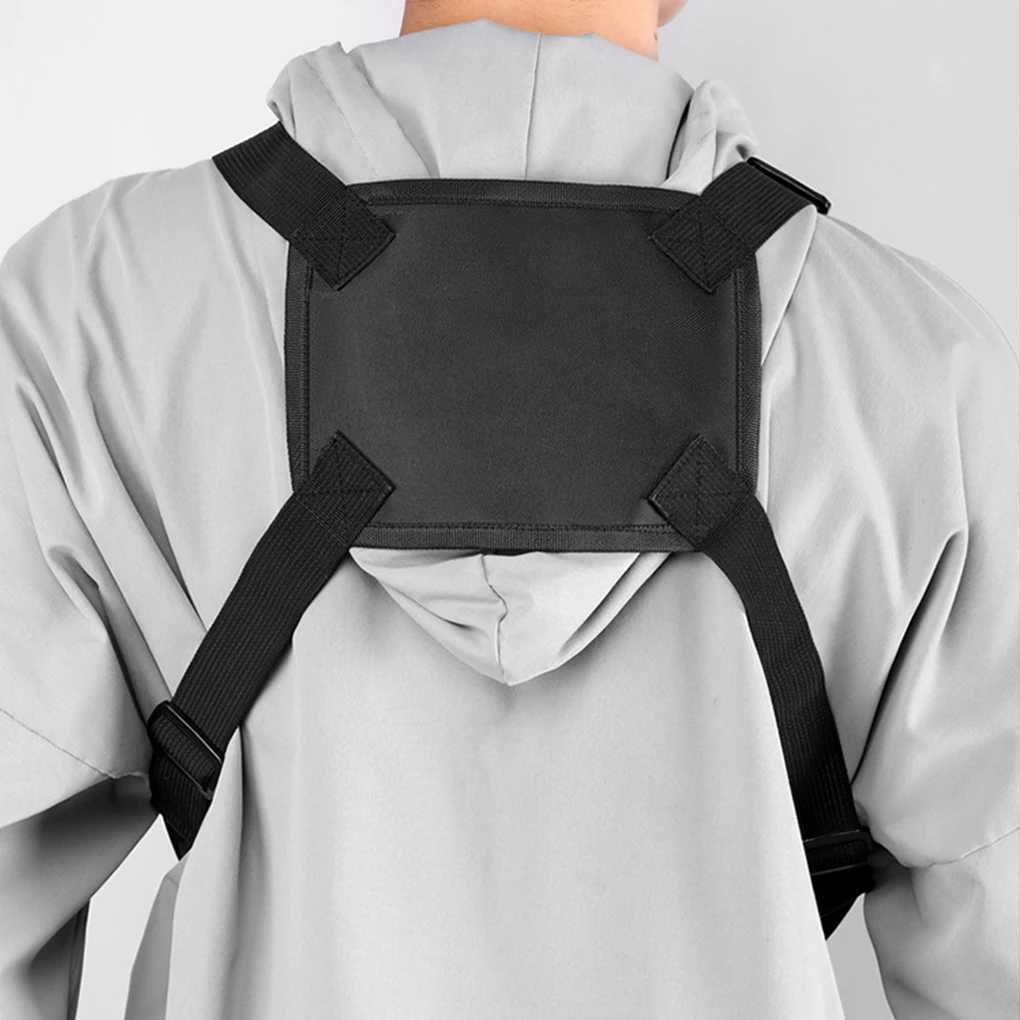 New tactical function package mens outdoor hiking casual vest bag with adjustable shoulder straps Spacious durable tactical chest bagC250421