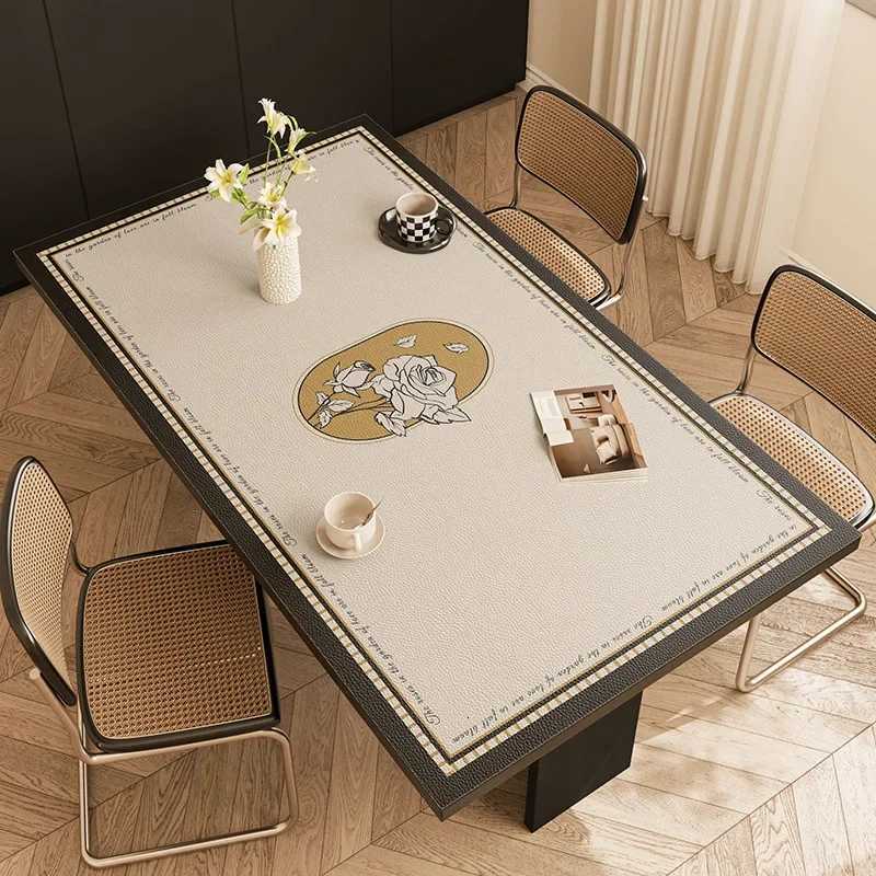 American High-end Tablecloth Waterproof and Oil-proof Leather Rectangular Coffee Table Tabletop Non-slip Mat Mantel De Mesa C251122