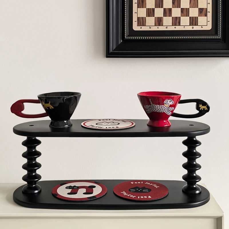 Cartoon Cat Round Cup Coasters Set Soft Silicone Absorbent Heat Insulation Pads for Coffee Tea Mugs Table Protection Mat C251122