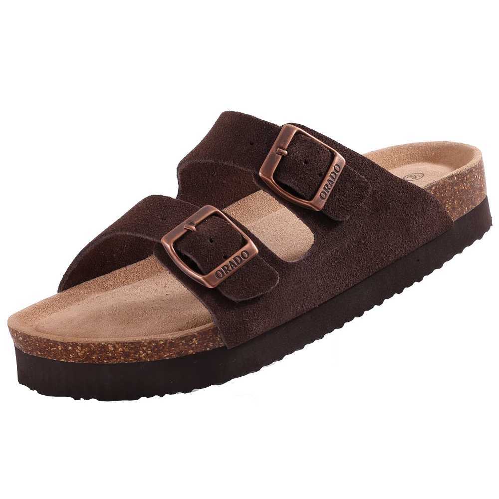 Shevalues New Fashion Cork Sandals Classic Cork Suede Foot Mat Summer Beach Sandals with Adjustable Buckle Z250422