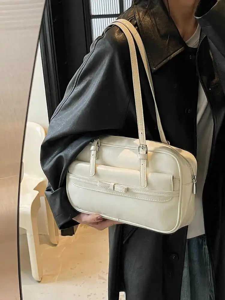 Simple Large Capacity Tote Bag For Women 2025 New Fashion Zip Underarm Bags High-end Single Shoulder Pillow Handbag LadyT251122