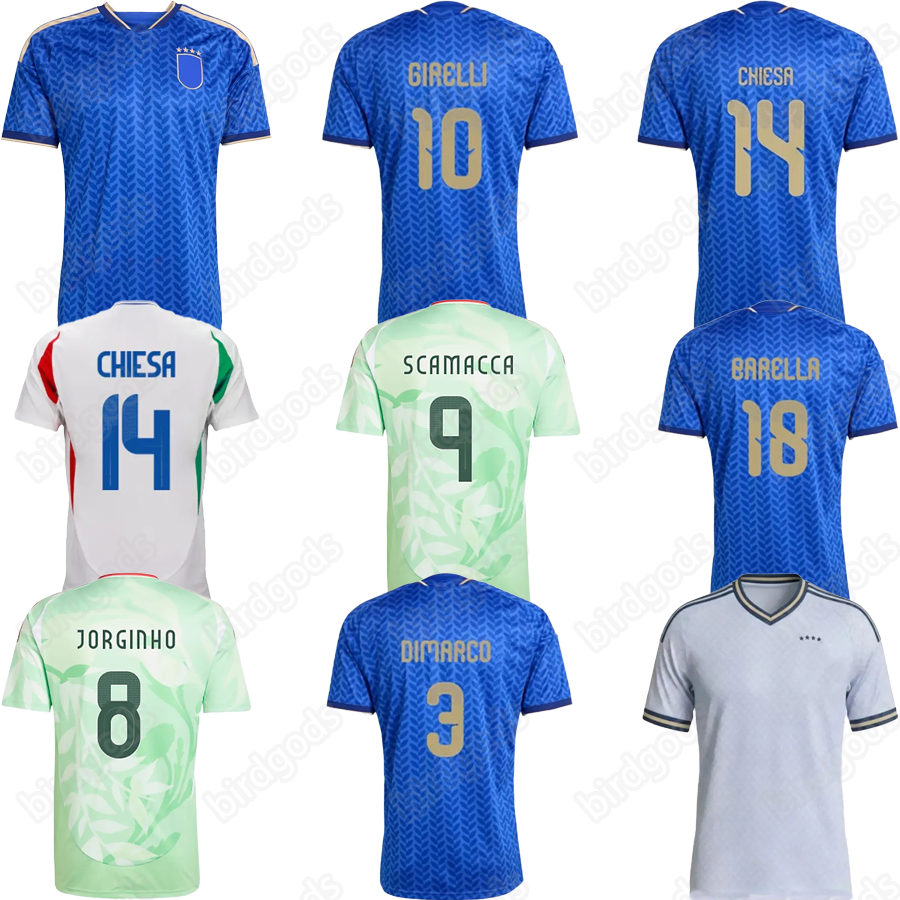 25 26 italy soccer jerseys shirts LOCATELLI VERRATTI ORSOLINI PELLEGRINI TONALI GIRELLI MALDINI CASADEI 2025 2026 football Home Away Kids Fans Player Kit uniform
