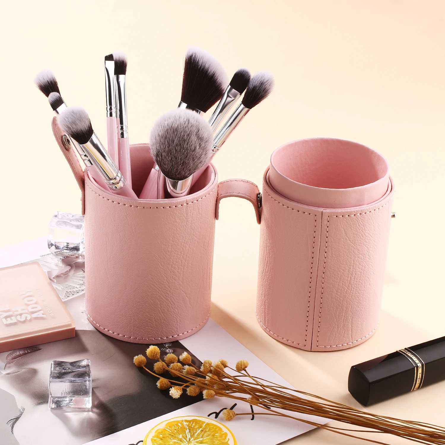 BEILI Pink Premium Makeup Brushes Set with Brush Organizer Foundation Powder Eyeshadow Eyeliner Contour Brushes Cosmetics Tool C251122