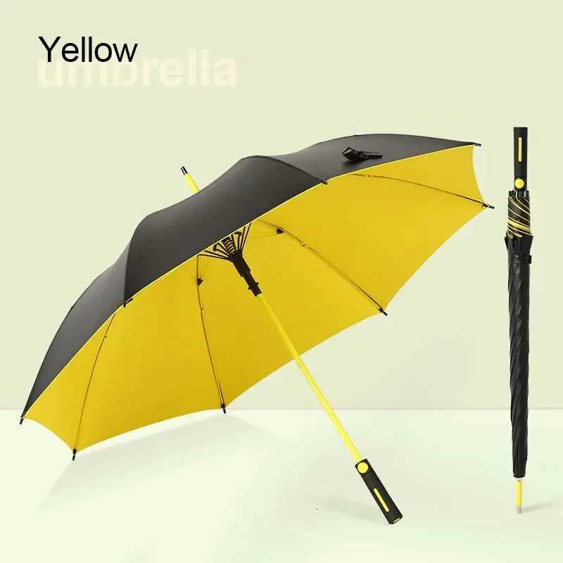 1Pc Large Umbrella Two-Color Sturdy Vinyl Umbrella Inside and Outside Large Wind-Resistant and Rain-Proof Business UmbrellaM251122