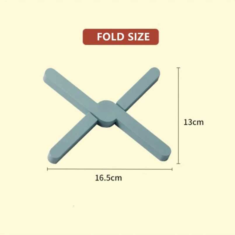 1/2pcs Foldable Silicone Heat Resistant Placemat Non-Slip Table Mat Multi-purpose Pot Holder Dish Plate Coaster Kitchen Dining C251122