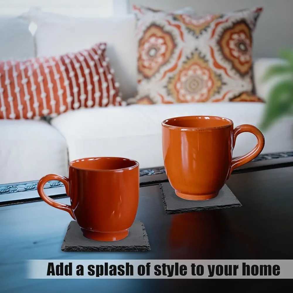 4 Inch Black Slate Stone Coasters Bulk Cup Coaster Laser Engraving Blanks with Anti-Scratch Bottom for Drink Coffee Bar Kitchen C251122