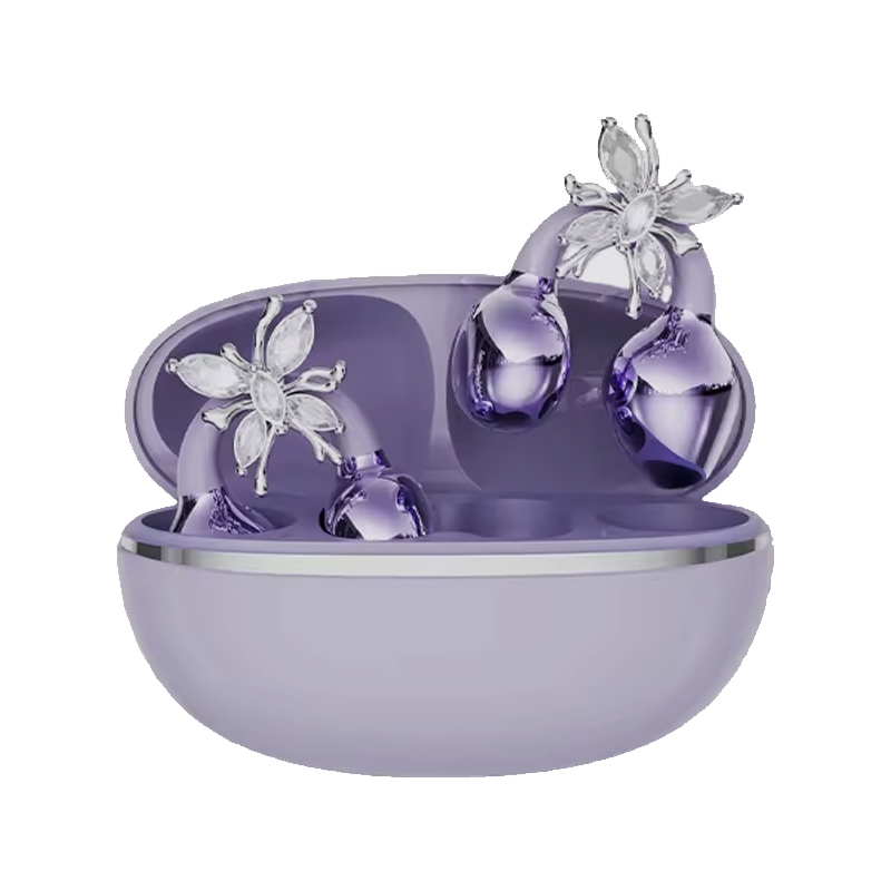 HiFi Stero Earphone Wireless Earbuds Clip Design with Ladies Diamond Buckle Earhook In-Ear Bluetooth TWS ENC