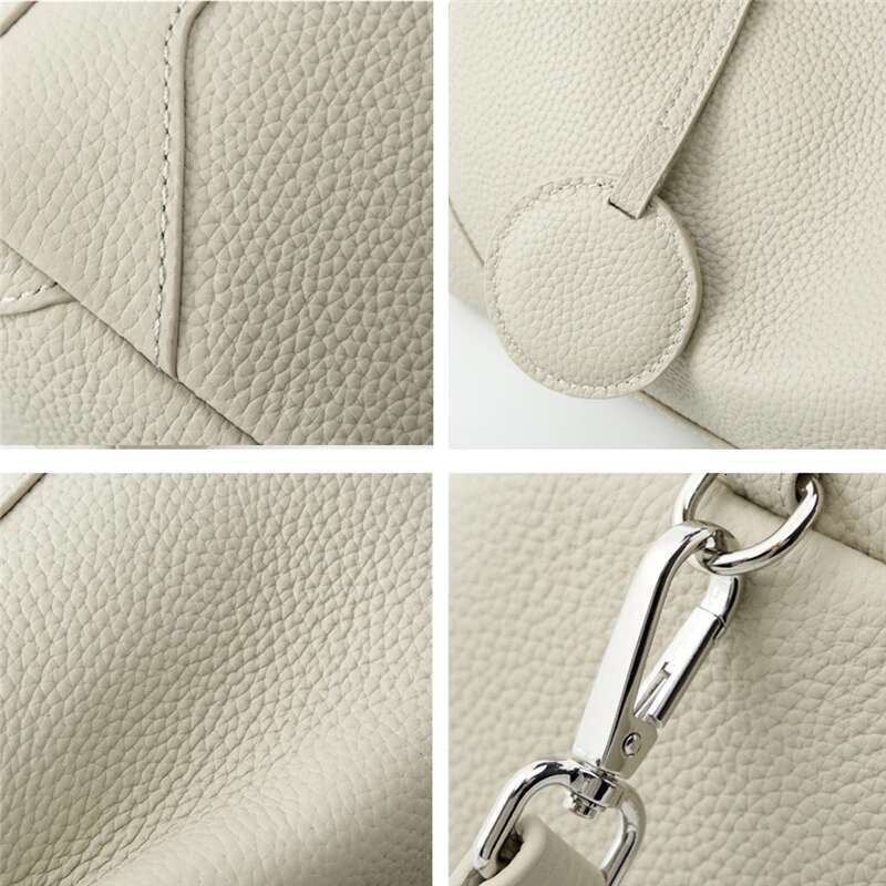Burminsa Cowhide Genuine Leather Pillow Shoulder Crossbody Bags For Women Designer Top Handle Tote Ladies Handbags Bag Bag