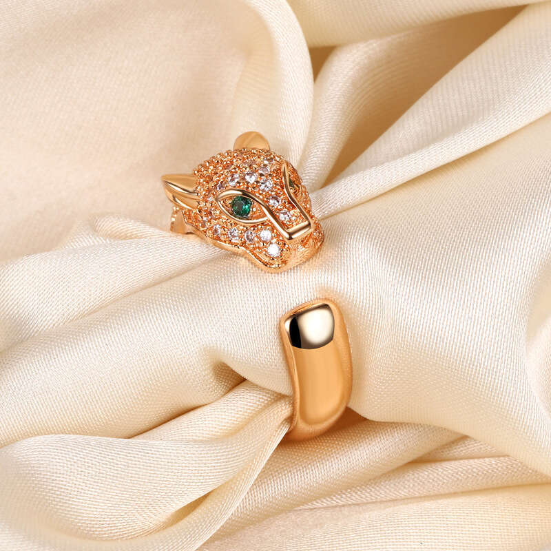 Ring Designer luxury rings Real Gold Plated Hih End Bold Leopard Open for Women Exaerated Style Fashion Personality Index Finer