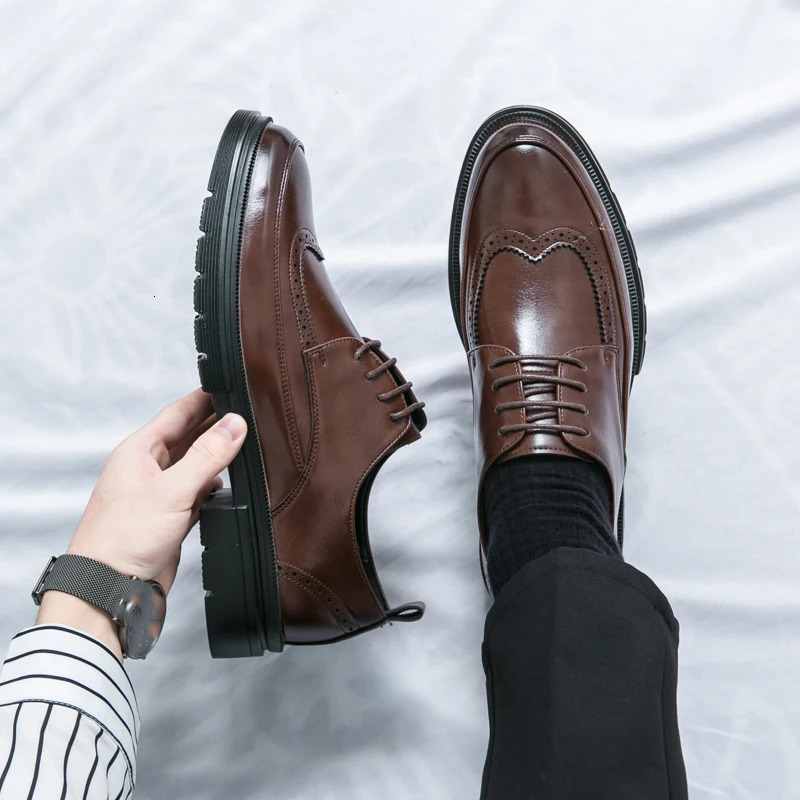 Mens Dress Genuine Leather Mens Shoes Free Delivery Sports 2024 Casual 250421