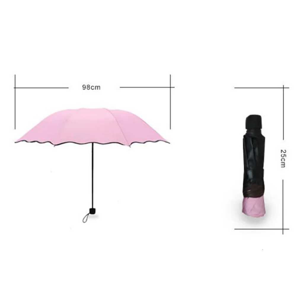 8 Ribs Leaf Brim Umbrella Fashion Foldable Uv Resistant Sunscreen Rain Protection Flower Patterned UmbrellaM251122