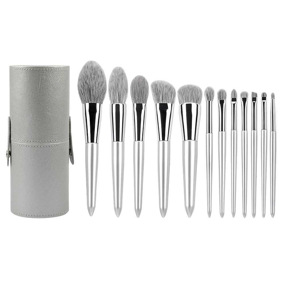 12PCS Makeup Brushes Kit Professional Natural Goat Hair Foundation Powder Contour Eyebrow Eyeshadow Lip Make Up Tools C251122