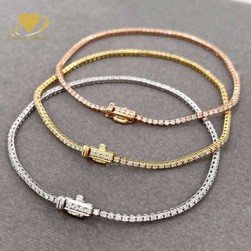 Premium Jewelry 2mm Chain Vvs Sier Women's Moissanite Tennis Bracelet