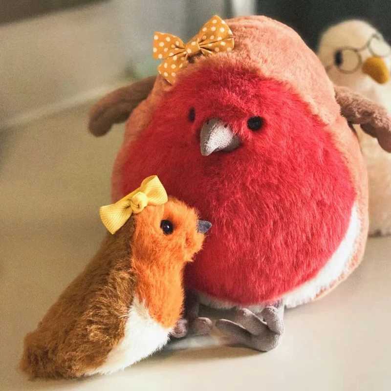 Funny Doll Stuffed Bird Fat Plum Bird Plush Toy Fluffy Plushies Pet Cpanion Toy Ornaments Xmas Gifts Girl C251202